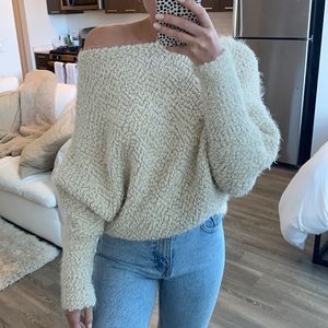 Off the shoulder sweater